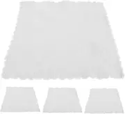 COHEALI Cotton Handkerchiefs Set 4 Hand Painted Square Scarves Versatile for DIY Crafts Headwear