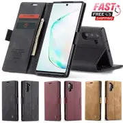 For Galaxy Note10+/Note10 Wallet Case Premium Leather Folio Flip Case Stand