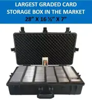 Graded Card Case Storage Box For 300+ BGS PSA Sports Trading Cards Waterproof