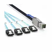 New1M Mini SAS to Sata Cable External Mini SAS HD SFF 8644 to 4 Sata Serial