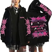 [OutofGas] Kpop Stray Kids Album Star Hoodie Jacket Felix Hyunjin Bangchan Lee Know Zippered Sweatershirts Jacket