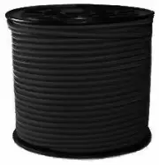 Mastrant ER06-10 6mm (1/4") UV Stabilized Black Elastic Guying Rope, 10' Long