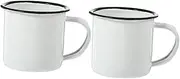 Alasum 2Pcs Vintage Enamel Cups Thickened Retro Mugs Water Cups for Ergonomic Design for Home Shops