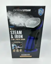 NEW Conair Turbo ExtremeSteam 2-in-1 Handheld Garment Steamer Iron GS108 STEAM