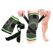 Adjustable Knee Compression Sleeve for Arthritis Relief, Running, Cycling, and Exercise (L)