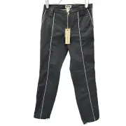 Diesel Womens Nicolas Pants Skinny Ankle Zip NWT Size 24 Charcoal Gray