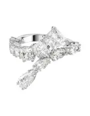 [Swarovski] Matrix Ring Mixed Cuts Rhodium Plated in White