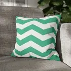 CUSHION COVER PILLOW CASE|TEAL ZIG ZAG PATTERN SHAPE #1