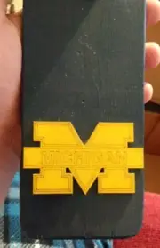 Beer Bottle Cap Opener Wood blue painted Homemade Man cave! Michigan Logo