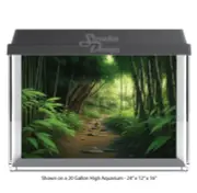 Greenery Woods Forest Polyester Fish Tank Glass Backdrop Aquarium Background