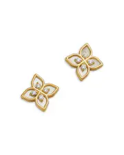 Roberto Coin 18K Yellow Gold Venetian Princess Mother of Pearl & Diamond Flower Stud Earrings