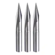 3pcs CNC V Bit 20 Degree 15/64" Shank 0.5mm Tip Engraving V Bit Chamfer End Mill