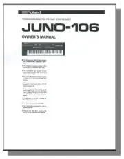 ROLAND JUNO-106 OWNER'S MANUAL - JUNO 106 OWNER MANUAL - Keyboard - Synthesizer
