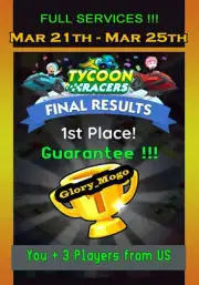 TYCOON RACERS-event 1st Place Guaranteed Monopoly- MARCH 21th