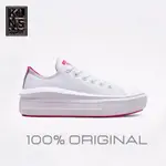 匡威原裝 100 CONVERSE CT OX MOVE HI VIS 白色 PRIME 粉色帆布 SEPATU