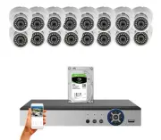 16 Channel High Definition 1080p Home CCTV Security Camera Complete System 2TB