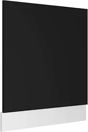vidaXL Engineered Wood Dishwasher Panel - Protects Dishwasher, Easy Integration with Kitchen Cabinets, Easy to Clean, Scandinavian Design - Black, 59.5 x 3 x 67cm