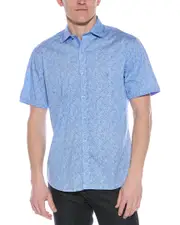 TailorByrd Swirls Poplin Stretch Shirt