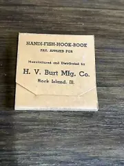 Vtg H.V. Burt Handi-Fish-Hook-Book Mustad in Folders Kirby 2 Fishing Hooks