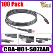 100 Pack 6FT USB Cable Barcode Scanner Cord For Symbol LS2208 CBA-U01-S07ZAR