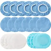 20 Pcs 9-10 Inches Car Polisher Bonnet Orbital Buffer Pads Microfiber Bonnet