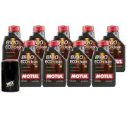 9L Motul 8100 ECO-CLEAN 0W-30 Wix Filter Motor Oil Change Kit API SN