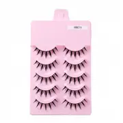 Nevenka 5 Pairs False Eyelashes Natural Curly 3D Lashes Set for Daily-msc15