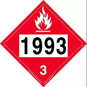Lot Of 25 Labelmaster UN 1993 Flammable Liquid Hazmat Removable Vinyl Placards