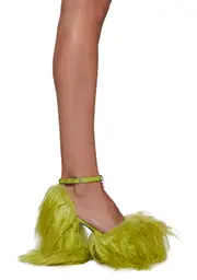 [Current Mood] Your Pet Fuzzy Faux Fur Platform Heels