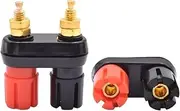 KLVN 1Pcs Speaker Audio Amplifier Jack Socket Binding Post Terminals Electrical Cable Wire Connector DIY for 4mm Banana Plugs Red Black