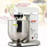 Electric Stand Mixer, 5L/7L/10L, Commercial Food Mixer, 3 Speeds Adjustable, with Mixing Bowl, Beater & Dough Hook, Perfect for Bakery Pizzeria,White-10L