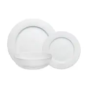 12pc Maxwell & Williams Basics Urban Rim Dinner Set Porcelain - White