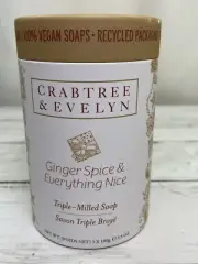 CRABTREE & EVELYN Triple Milled Soap - Ginger Spice - 3 x 3.5oz - 100% Vegan