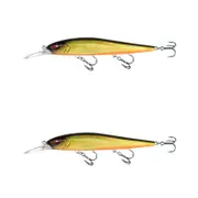 2x 13 Fishing 110mm Whipper Snapper Jerkbait Fishing Lures - Goldilocks