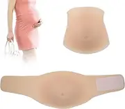[01] Highly Simulation Artificial Silicone Pregnant Belly, Fake Pregnancy Belly Light Silicone Pregnant Belly Bump for Photography Actor Performance Prop Prank(2-3 Months)