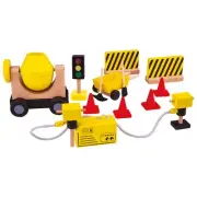 Tidlo Wooden Construction Playset - Building Site Set