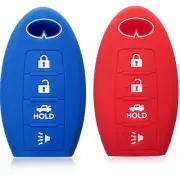 2pcs Silicone Rubber Case Protector Fob Cover for Infiniti 4b Smart Key