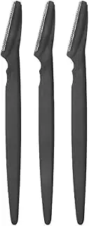 3PCS Facial Eyebrow Razor Trimmer Shaper Shaver Blade Knife Hair Remover Inkle - Ergonomic Facial Hair Trimmer Set in Vibrant Colors - Safe & Easy Grooming Tool with Protective Stainless Steel Cover
