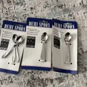 3 X Harold’s Kitchen Set Of 4 Demi Spoons Espresso Stainless Steel After Dinner