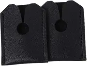 Outanaya 2Pcs Razor Head Protective Sleeve Case Artificial Leather Storage for Manual Shaver Heads Versatile and Elegant Razor Compatible with Various Shaving Systems