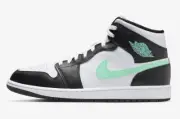 Nike Air Jordan 1 Retro Mid White Green Glow Black DQ8426-103 sz 11 Men's
