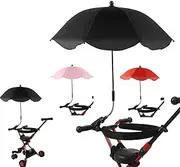 Baby Strollers Umbrella with Clamp with Adjustable Clamp and Flexible Arm for Wheelchair Beach Chair Trolley (Color : A)