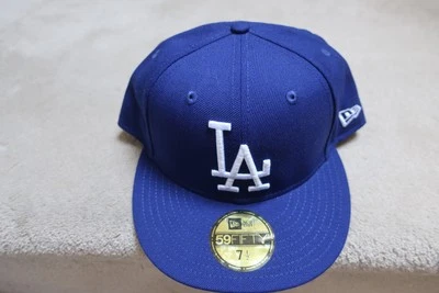 Los Angeles Dodgers NWT New era 5950 Fitted Hat Size 7 1/2 100% Wool