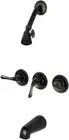 Kingston Brass KB2235YL Yosemite Three Handle Tub Shower Faucet, Oil Rubbed Bron
