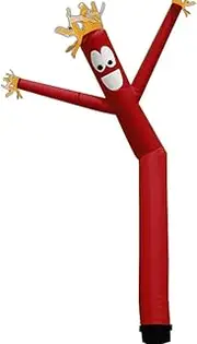 20ft Inflatable Dancer Wind Dancer Tube Man Cartoon Air Puppet Outdoor Sky Dancing Man for Advertising (No Blower)(Red)
