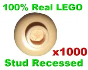 LEGO MINIFIGURE LIGHT NOUGAT FLESH LOT 1000x PLAIN MONOCHROME HEAD GENUINE 3626c