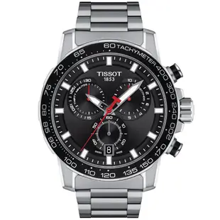 TISSOT天梭 官方授權 SUPERSPORT三眼計時腕錶 母親節 禮物 45.5mm/T1256171105100