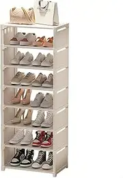 [Taoluwin] Shoe Rack, Free Standing Shoe Racks & Boots Storage Shelf, Narrow Vertical Shoe Organizer with Adjustable Layers, Space Saving Large Shoe Tower for Entryway, Closet, Home (8 Layers Widened)