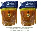 2 PC L'Occitane VERBANA Liquid Soap Hands & Body Refill JUMBO 2 X 33.8 oz SEALED