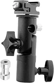 TEHAUX Light Stand Adapter for Flashlight Holder Adjustable Photography Accessory Bracket for Camera Supplies Support for Various Angles and Durability for Beginners and Professionals